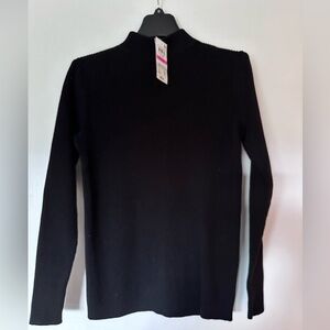 Karen Scott Black Mock Turtleneck Sweater